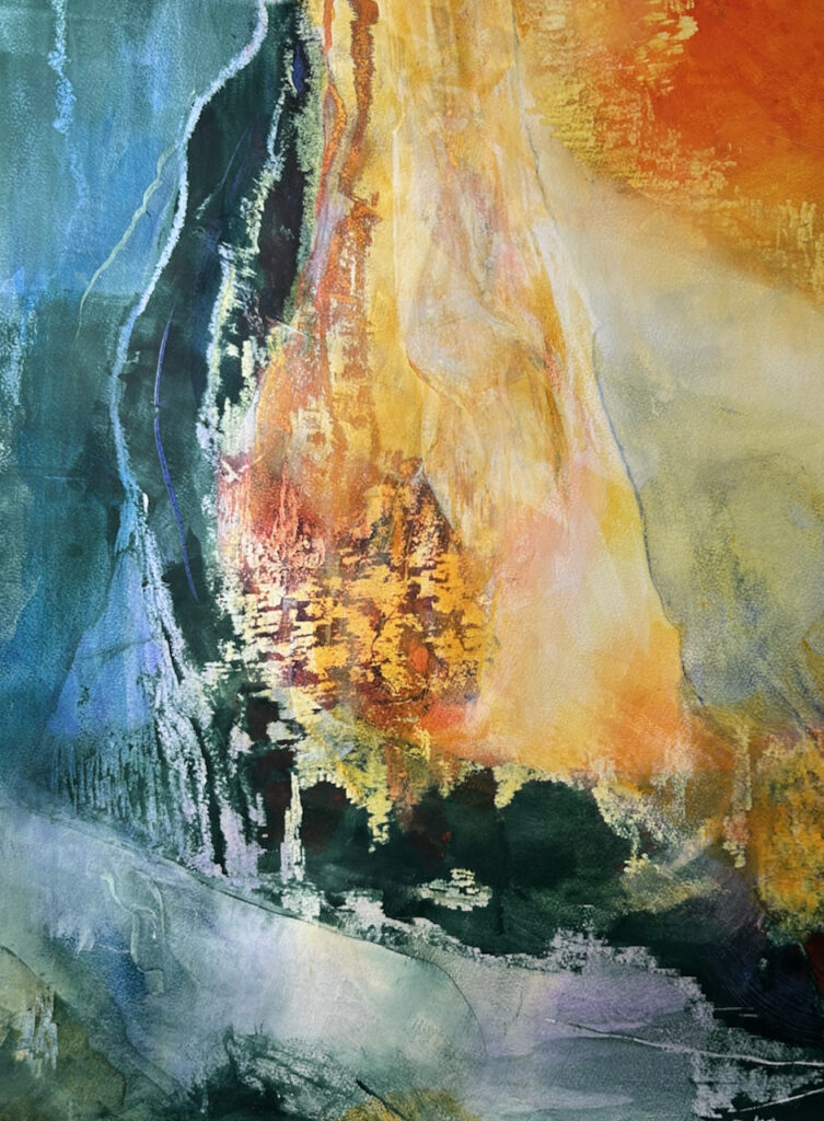 Kontraster 2, 50 x 70 cm, Ægtempera på papir, 2026, 5300,-